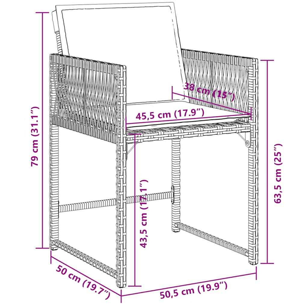 11-delige Tuinset met kussens poly rattan grijs is nu te koop bij PeponiXL, paradijselijk wonen!
