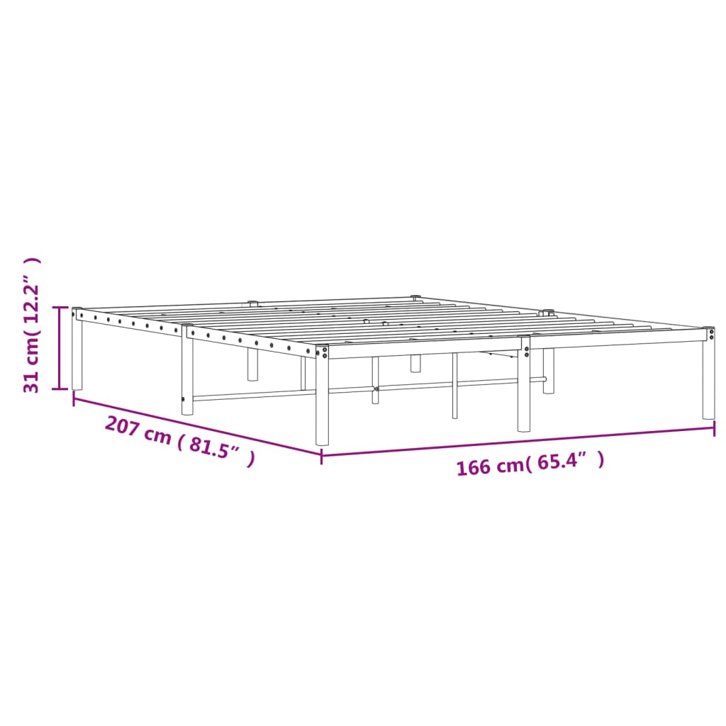 Bedframe metaal wit 160x200 cm is nu te koop bij PeponiXL, paradijselijk wonen!