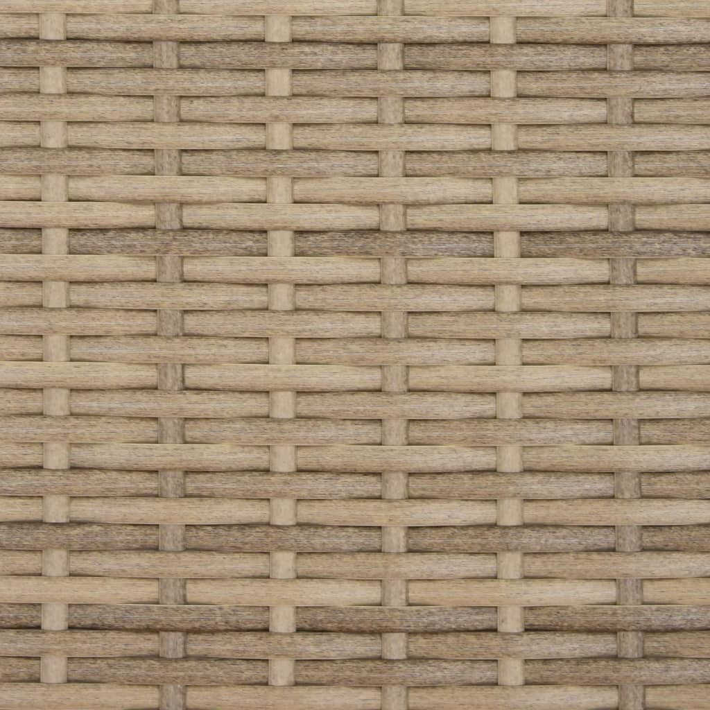 Ligbed 2-persoons luifel en kussens poly rattan gemengd beige is nu te koop bij PeponiXL, paradijselijk wonen!