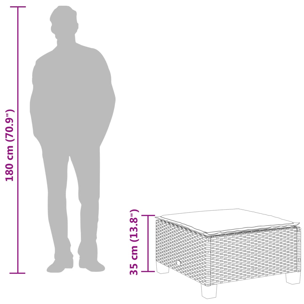 Tuinkruk met kussen 63,5x56x32 cm poly rattan grijs is nu te koop bij PeponiXL, paradijselijk wonen!