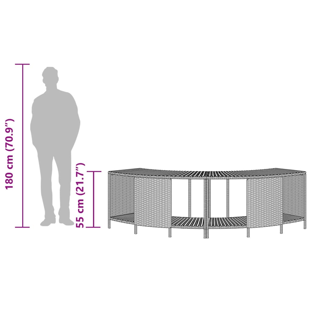 Opbergschappen voor hottub 2 st poly rattan zwart is nu te koop bij PeponiXL, paradijselijk wonen!