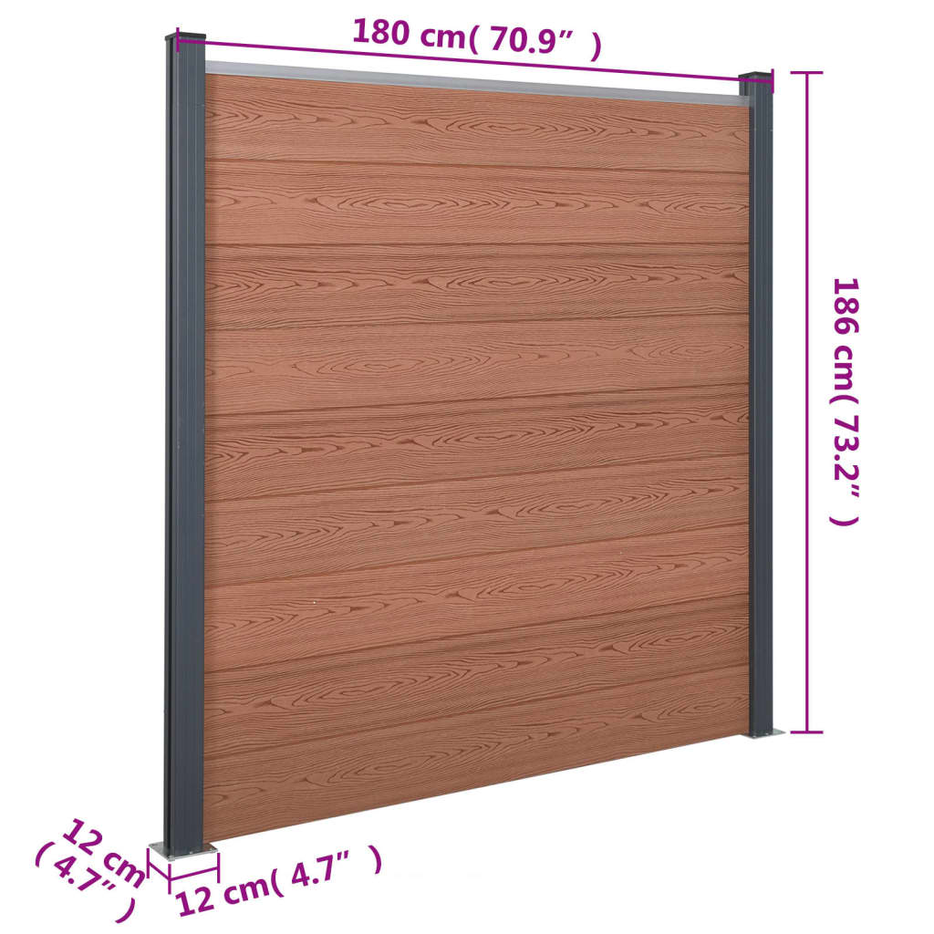 Schuttingpaneelset 180x186 cm HKC bruin is nu te koop bij PeponiXL, paradijselijk wonen!