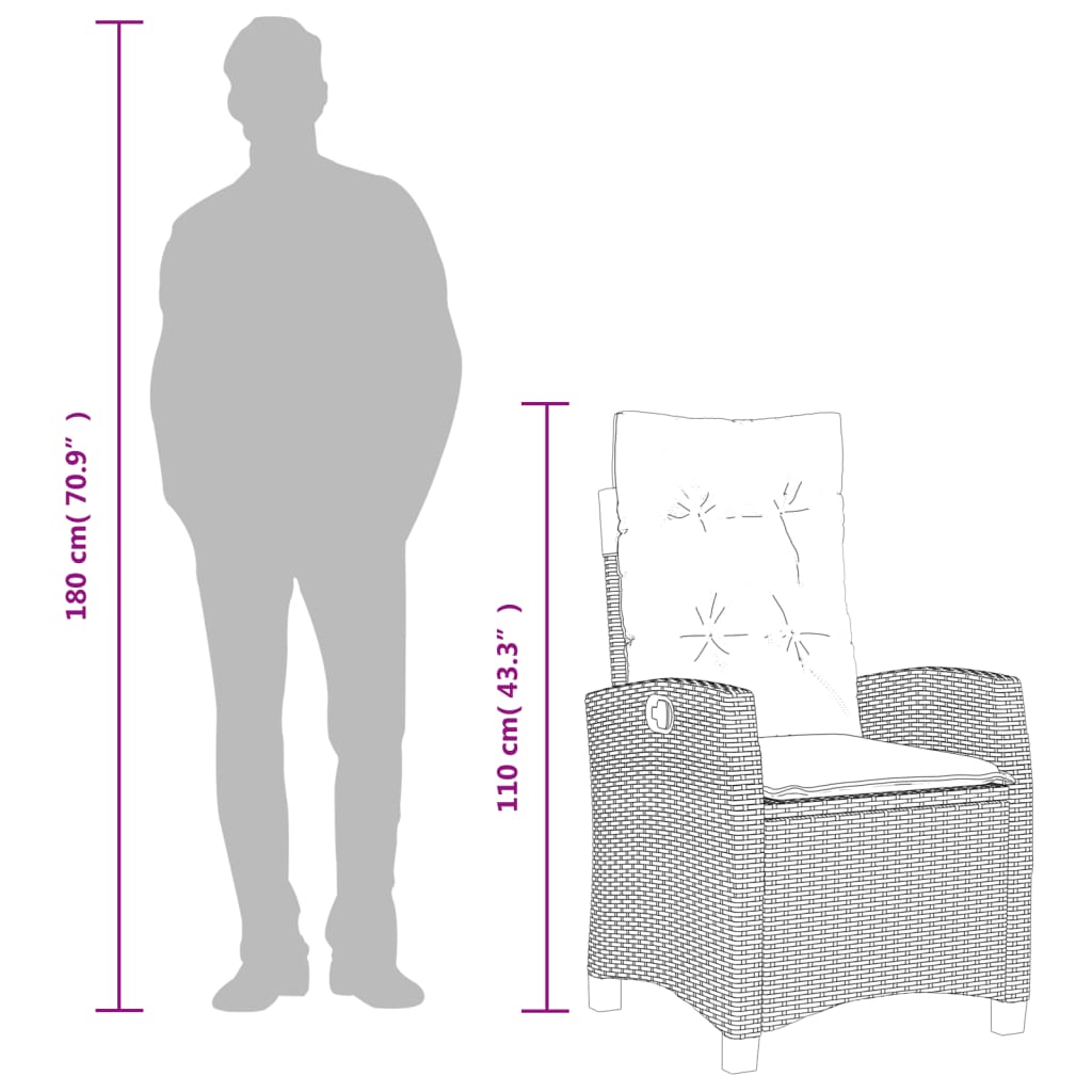 9-delige Tuinset poly rattan zwart is nu te koop bij PeponiXL, paradijselijk wonen!