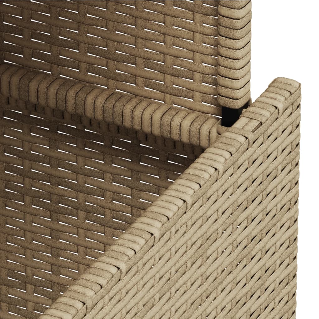 Tuintafel 100x55x73 cm poly rattan en acaciahout beige is nu te koop bij PeponiXL, paradijselijk wonen!