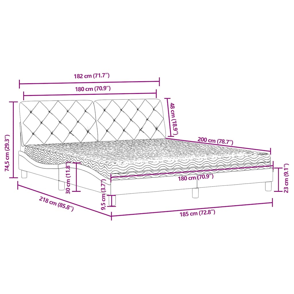 Bed met matras fluweel donkergroen 180x200 cm is nu te koop bij PeponiXL, paradijselijk wonen!