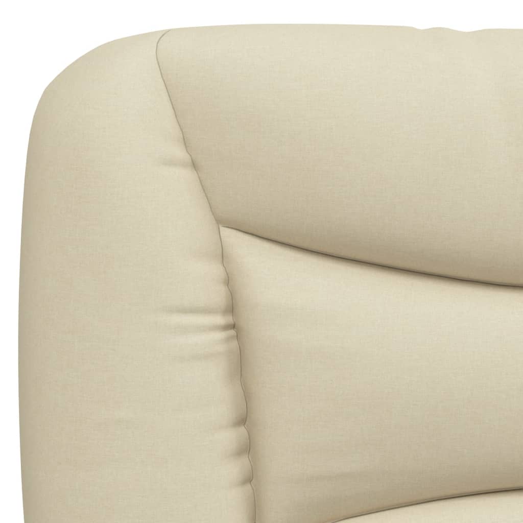 Bedframe met LED zonder matras "Hvar" 200x200 cm stof crèmekleurig is nu te koop bij PeponiXL, paradijselijk wonen!