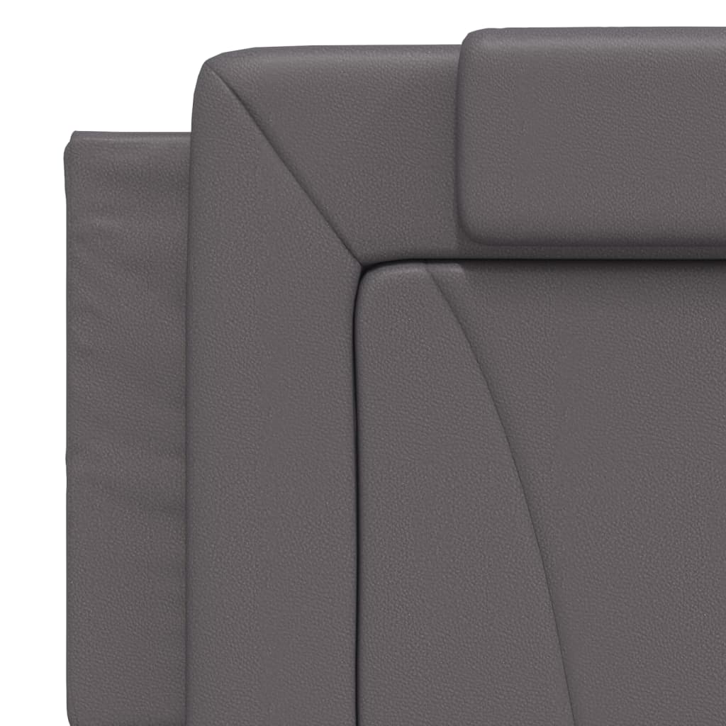 Bedframe met LED-verlichting kunstleer grijs 160x200 cm is nu te koop bij PeponiXL, paradijselijk wonen!