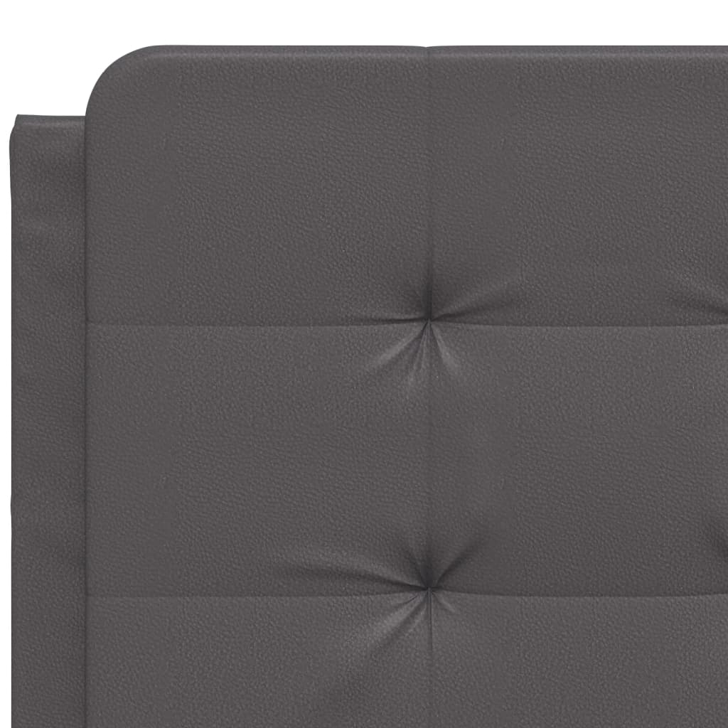 Bedframe met LED-verlichting kunstleer grijs 140x190 cm is nu te koop bij PeponiXL, paradijselijk wonen!