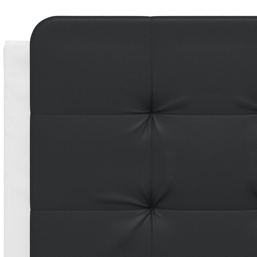 Bedframe met LED zonder matras "Zadar" wit en zwart 140x200 cm is nu te koop bij PeponiXL, paradijselijk wonen!