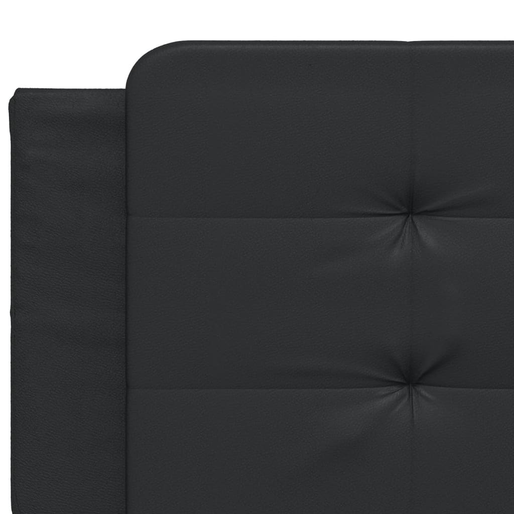 Bedframe met LED-verlichting kunstleer zwart 160x200 cm is nu te koop bij PeponiXL, paradijselijk wonen!