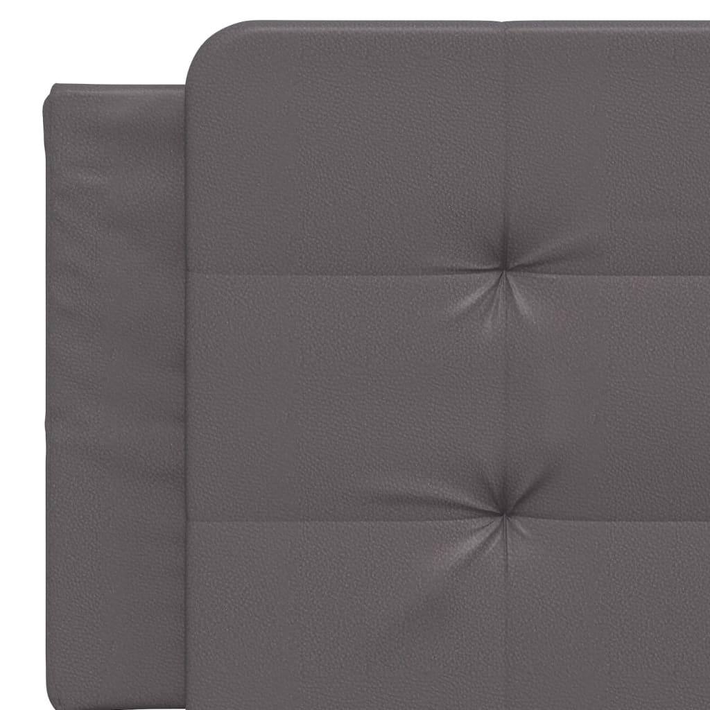 Bedframe met LED-verlichting kunstleer grijs 160x200 cm is nu te koop bij PeponiXL, paradijselijk wonen!