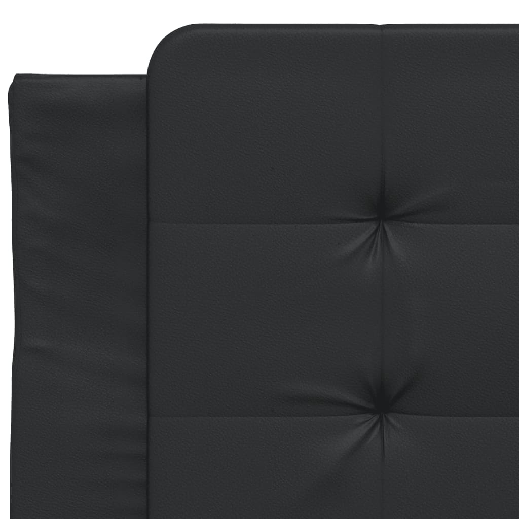 Bedframe met LED-verlichting kunstleer zwart 90x190 cm is nu te koop bij PeponiXL, paradijselijk wonen!