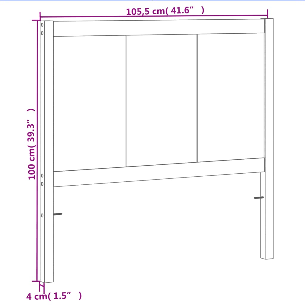 Hoofdbord 100 cm massief grenenhout wasbruin is nu te koop bij PeponiXL, paradijselijk wonen!