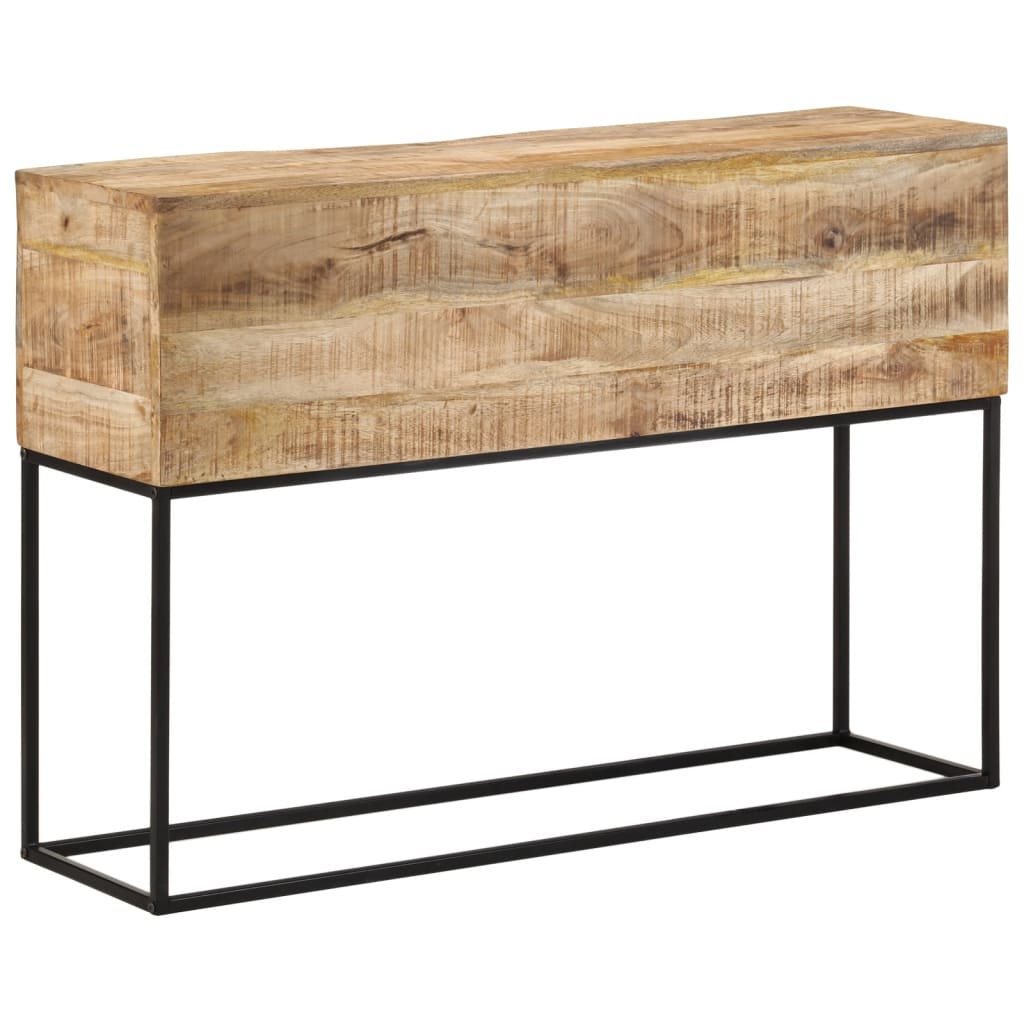 Wandtafel 110x30x75 cm massief ruw mangohout en ijzer is nu te koop bij PeponiXL, paradijselijk wonen!