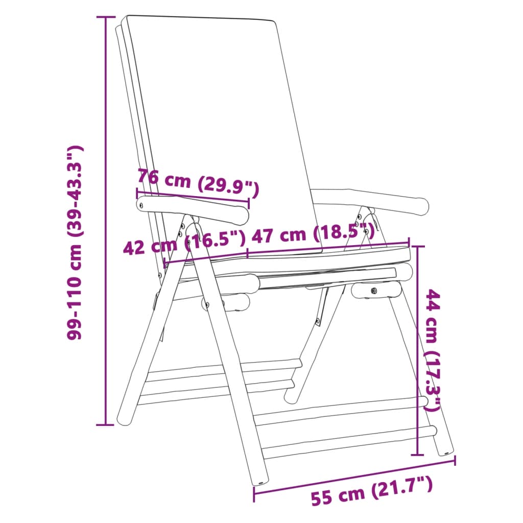 Tuinstoelen 4 st inklapbaar met kussens bamboe donkergrijs is nu te koop bij PeponiXL, paradijselijk wonen!