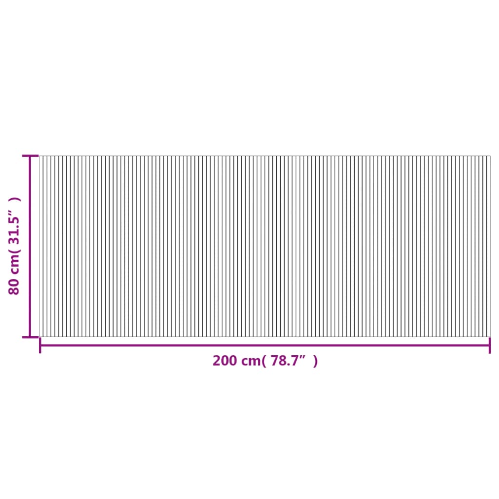 Vloerkleed rechthoekig 80x200 cm bamboe grijs is nu te koop bij PeponiXL, paradijselijk wonen!
