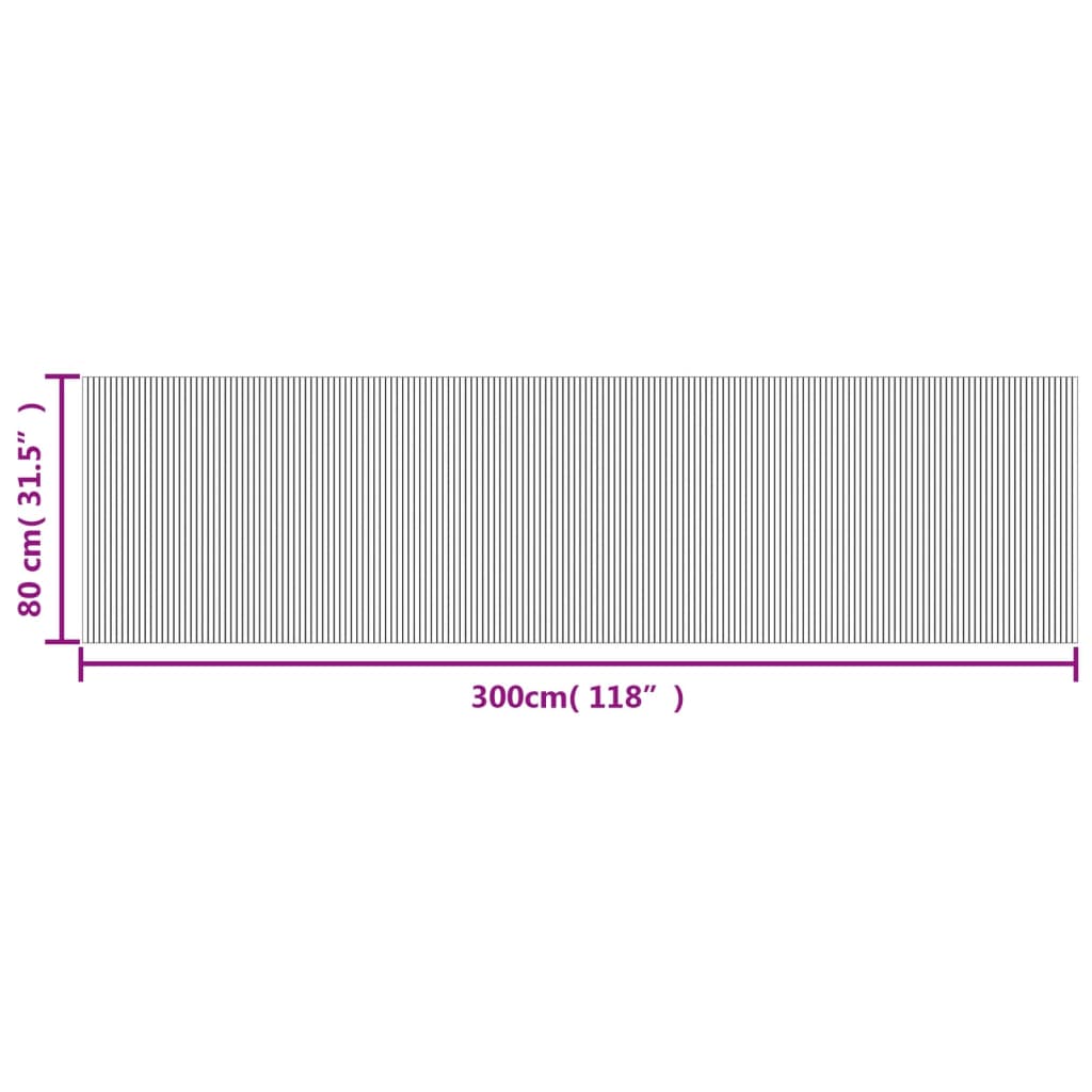Vloerkleed rechthoekig 80x300 cm bamboe zwart is nu te koop bij PeponiXL, paradijselijk wonen!