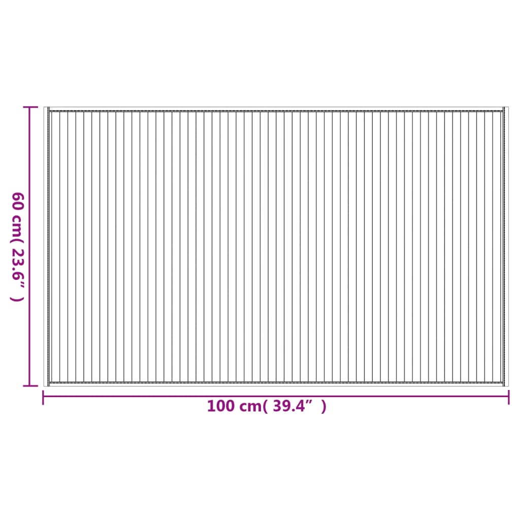 Vloerkleed rechthoekig 60x100 cm bamboe grijs is nu te koop bij PeponiXL, paradijselijk wonen!