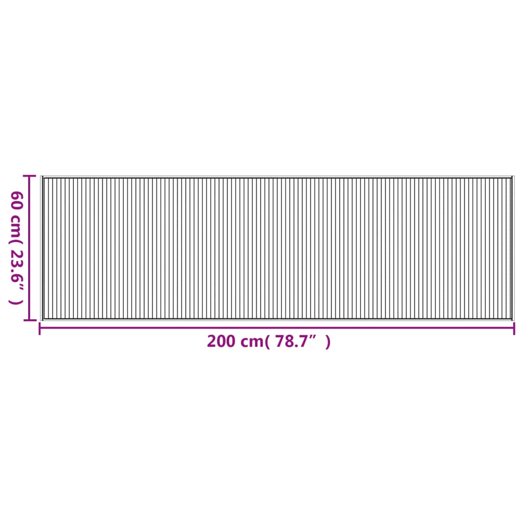 Vloerkleed rechthoekig 60x200 cm bamboe grijs is nu te koop bij PeponiXL, paradijselijk wonen!