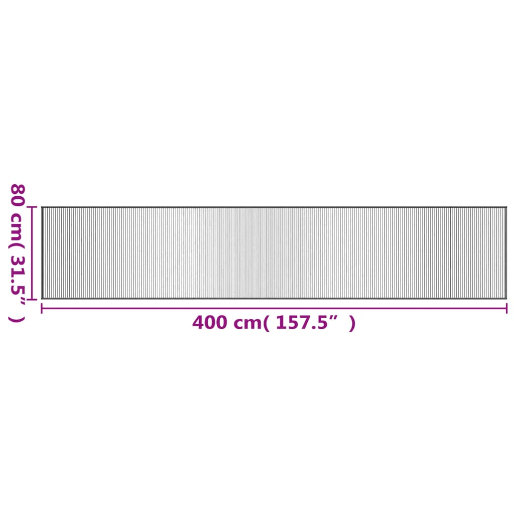 Vloerkleed rechthoekig 80x400 cm bamboe lichtnaturel is nu te koop bij PeponiXL, paradijselijk wonen!