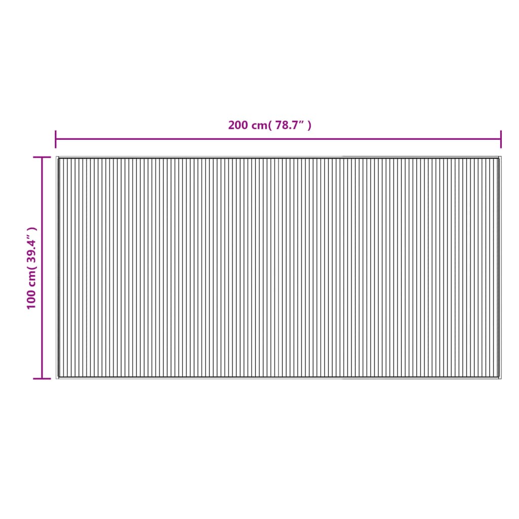 Vloerkleed rechthoekig 100x200 cm bamboe donkerbruin is nu te koop bij PeponiXL, paradijselijk wonen!