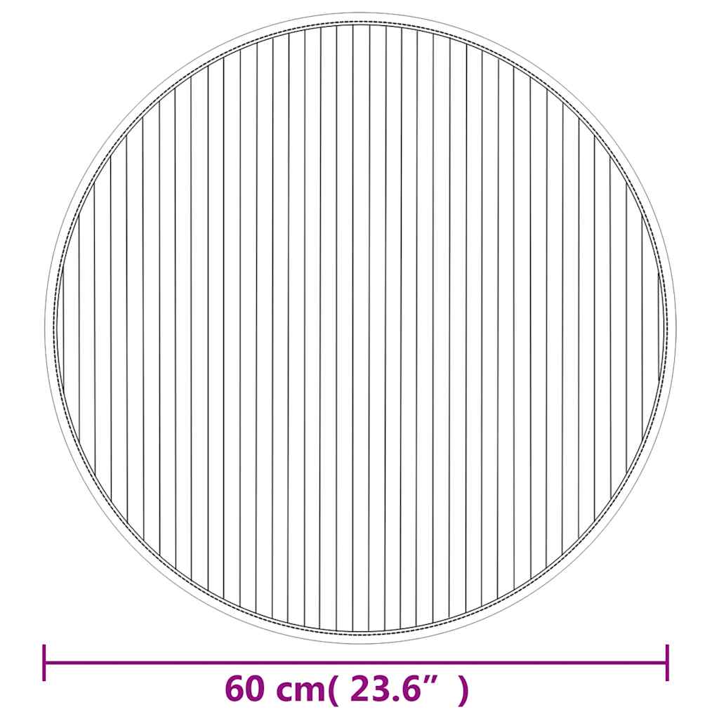 Vloerkleed rond 60 cm bamboe bruin is nu te koop bij PeponiXL, paradijselijk wonen!