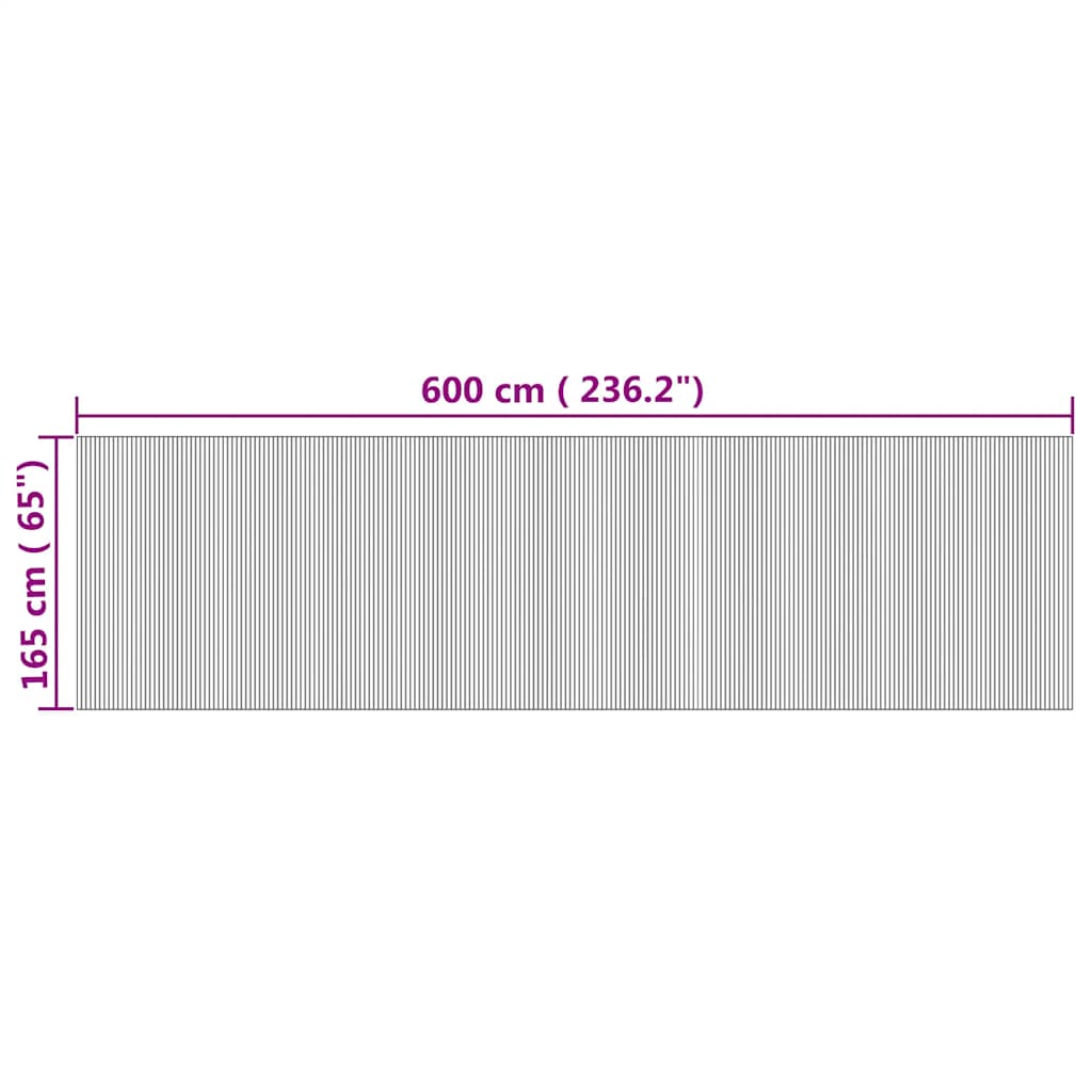Kamerscherm breedte 600 cm hoogte 165 cm bamboe naturel is nu te koop bij PeponiXL, paradijselijk wonen!