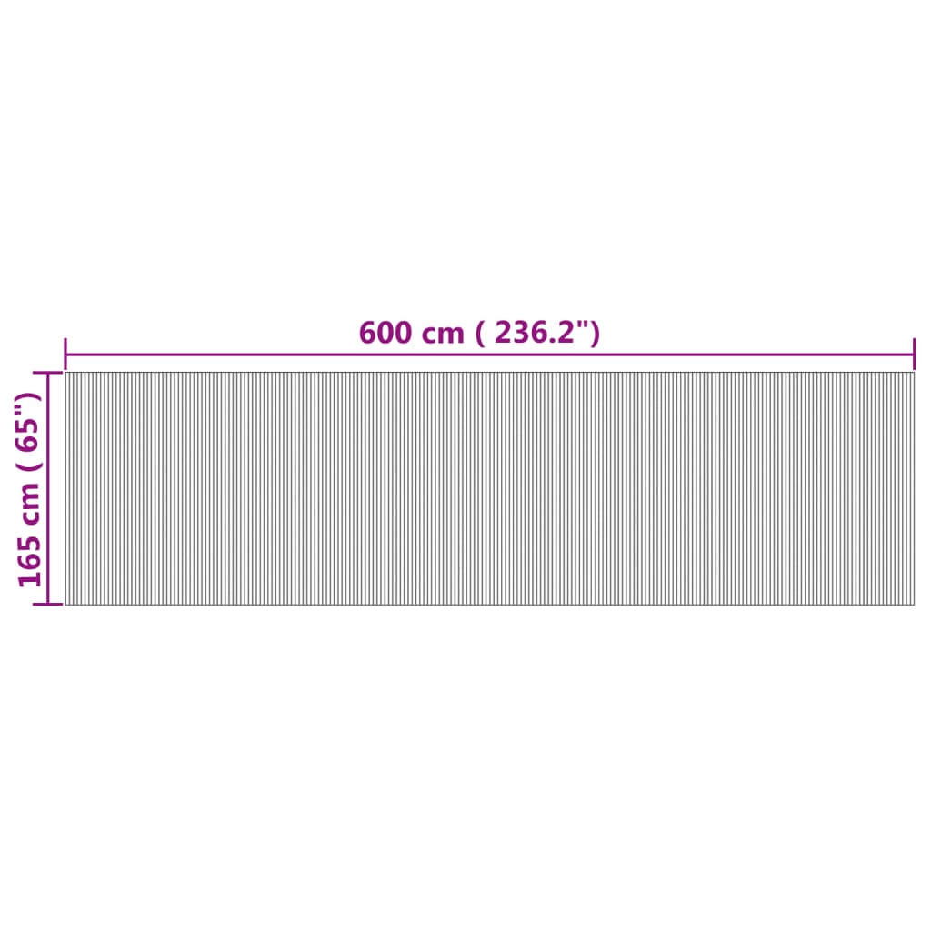Kamerscherm breedte 600 cm hoogte 165 cm bamboe naturel is nu te koop bij PeponiXL, paradijselijk wonen!