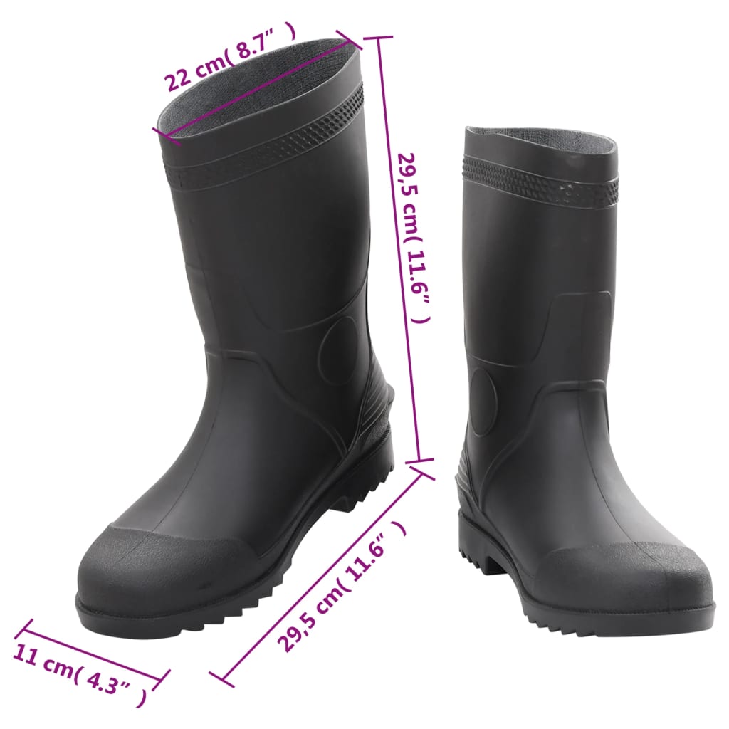 Regenlaarzen maat 45 PVC zwart is nu te koop bij PeponiXL, paradijselijk wonen!