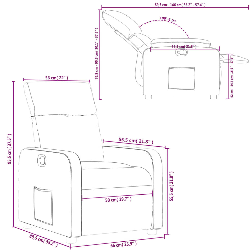 Fauteuil verstelbaar stof lichtgrijs is nu te koop bij PeponiXL, paradijselijk wonen!
