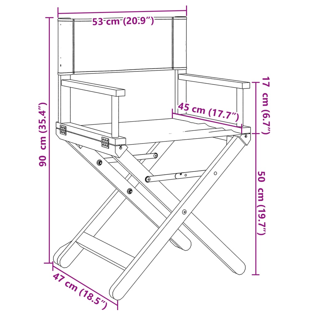 Regisseursstoelen 2 st inklapbaar stof crèmewit is nu te koop bij PeponiXL, paradijselijk wonen!