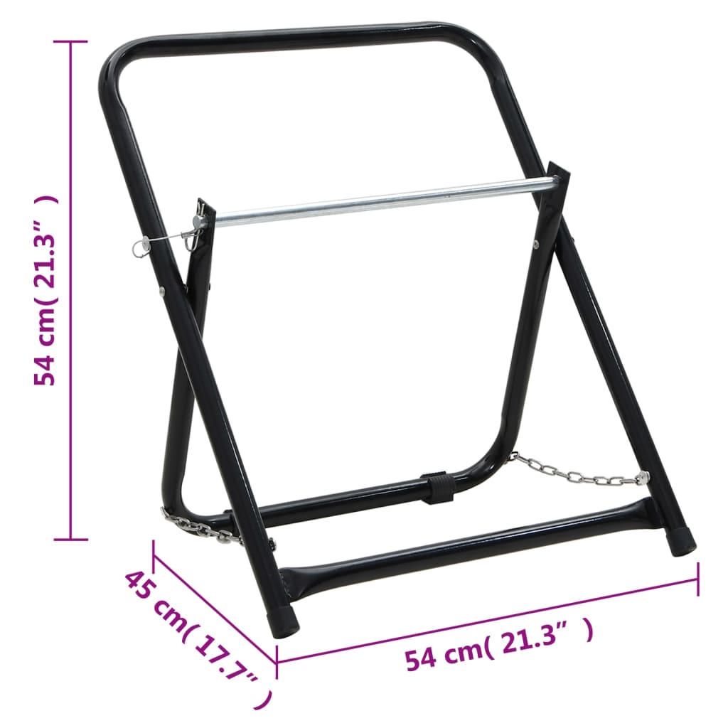 Slanghaspelwagen 48 cm 45 kg gepoedercoat staal zwart is nu te koop bij PeponiXL, paradijselijk wonen!