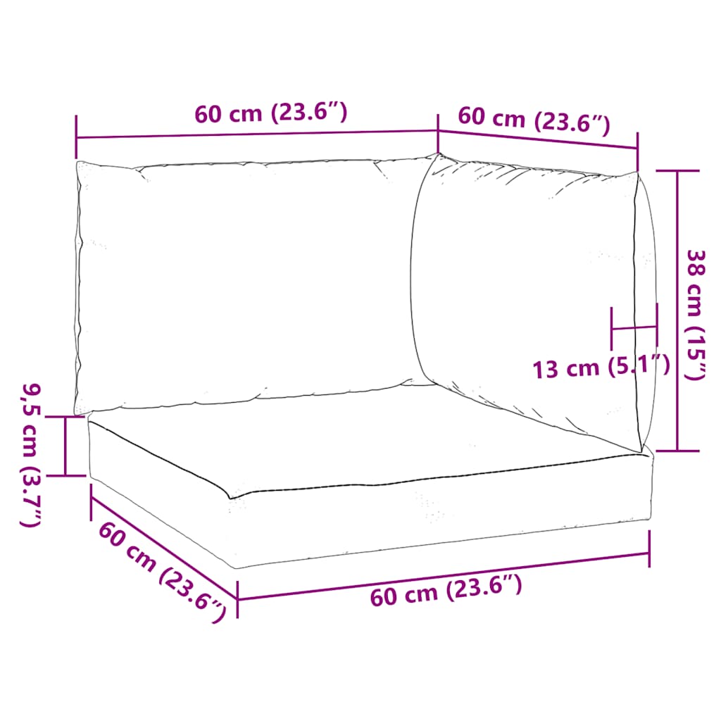 Palletkussens 3 st bladpatroon oxford stof is nu te koop bij PeponiXL, paradijselijk wonen!