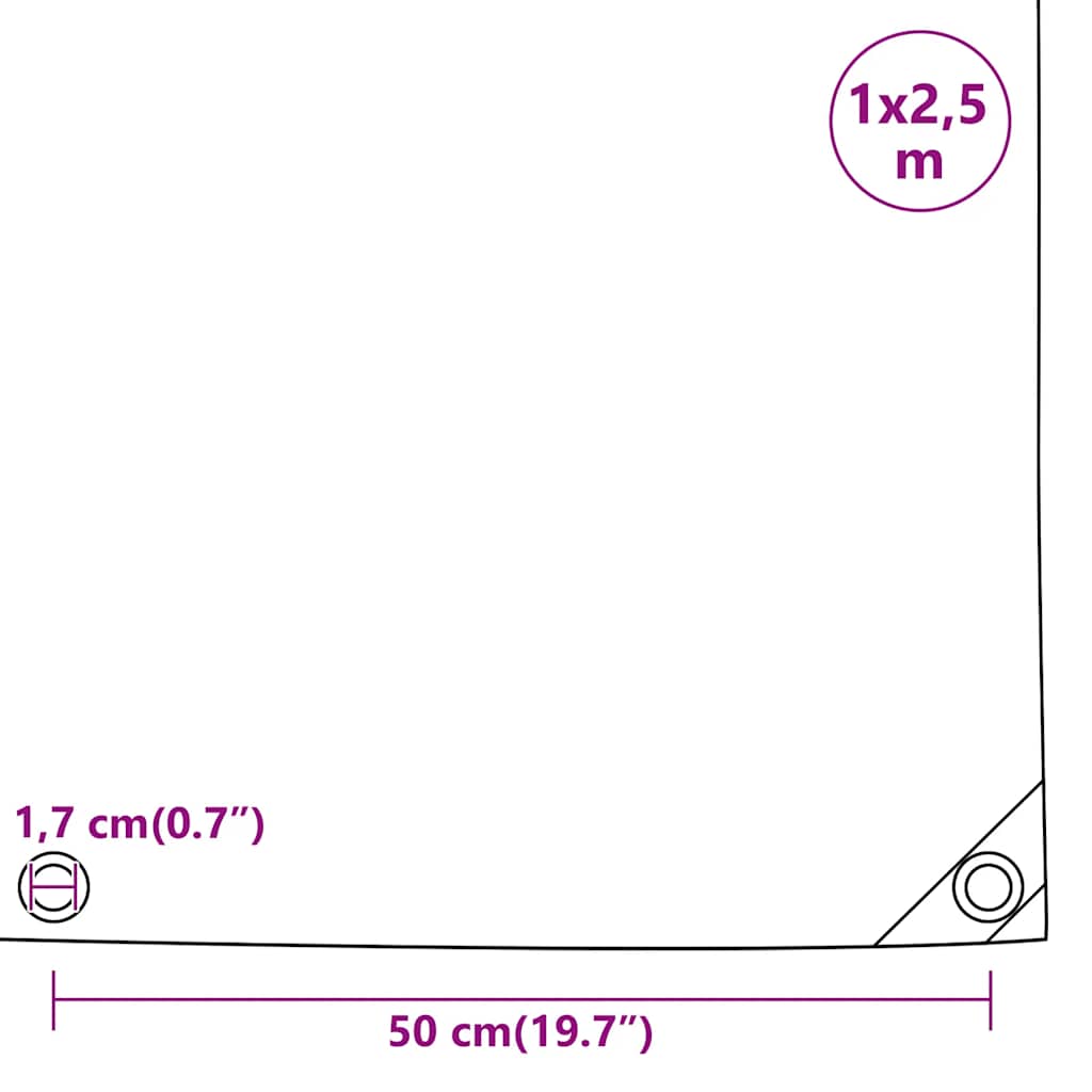 Dekzeil 650 g/m² 1x2,5 m grijs is nu te koop bij PeponiXL, paradijselijk wonen!