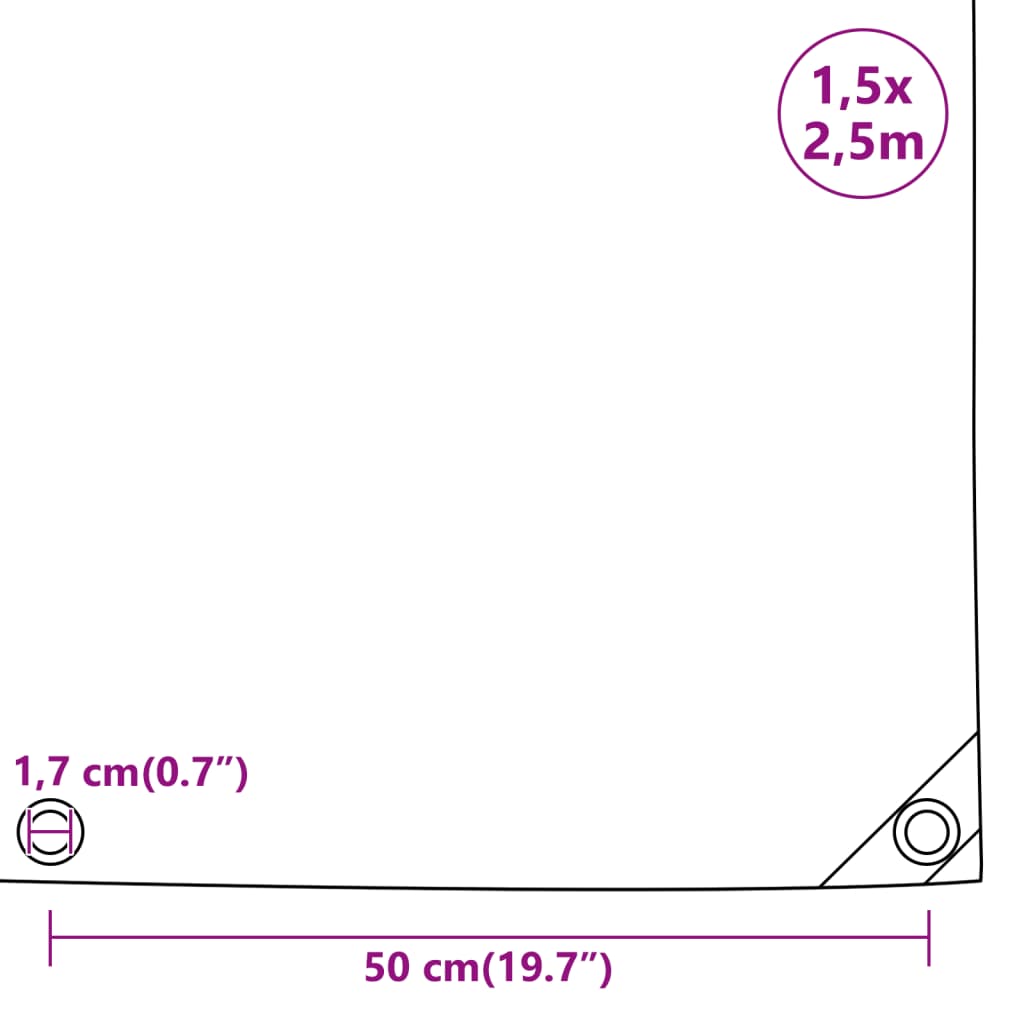 Dekzeil 650 g/m² 1,5x2,5 m grijs is nu te koop bij PeponiXL, paradijselijk wonen!