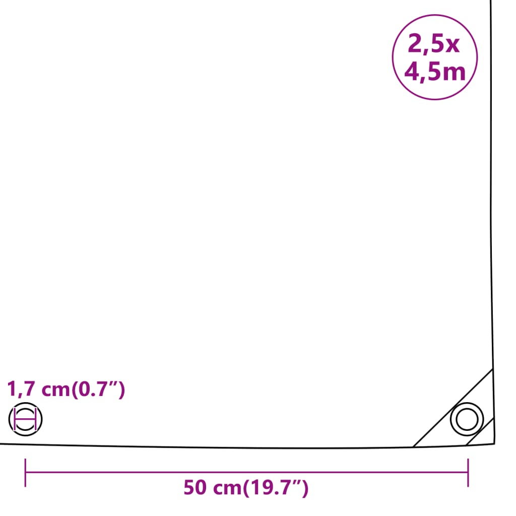 Dekzeil 650 g/m² 2,5x4,5 m grijs is nu te koop bij PeponiXL, paradijselijk wonen!