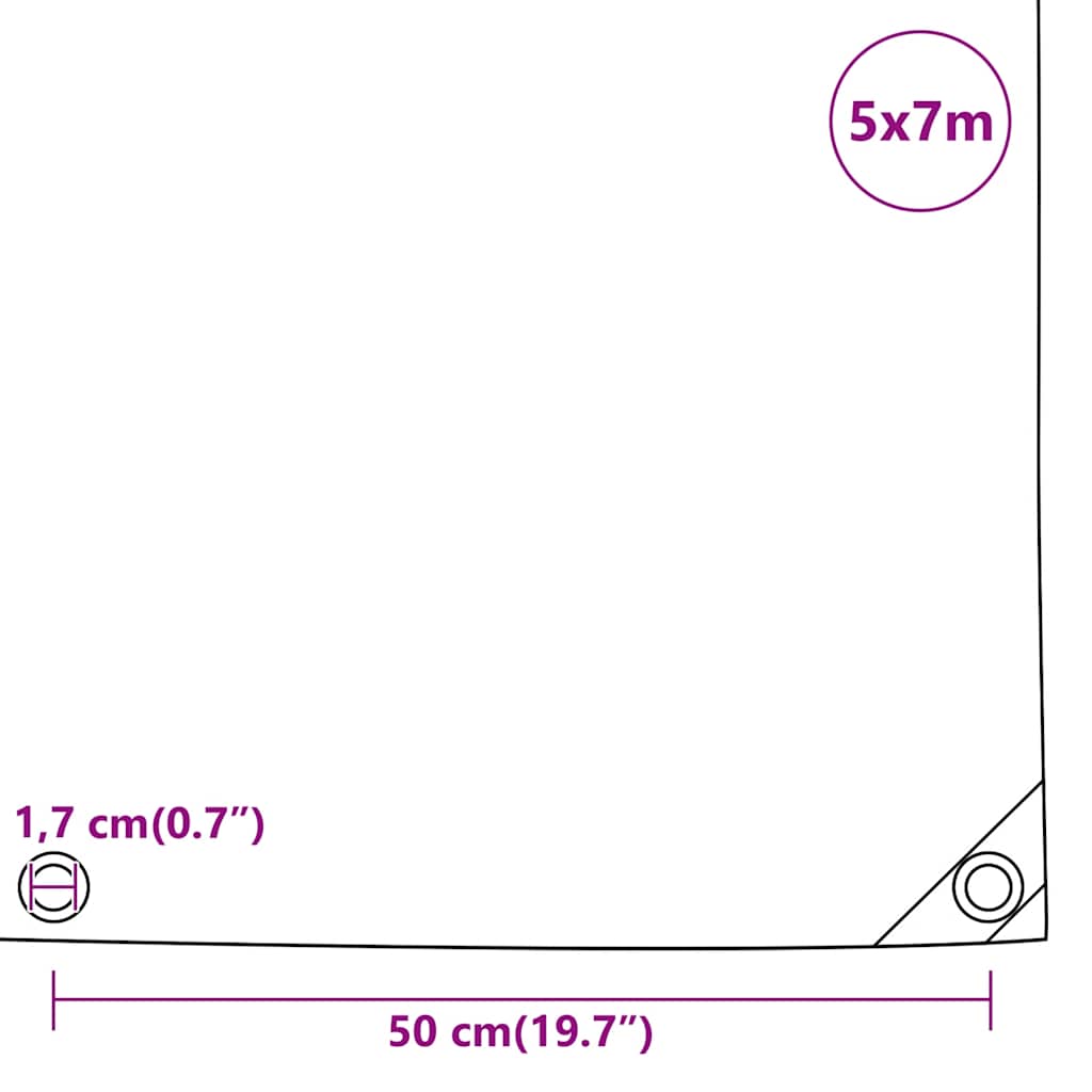 Dekzeil 650 g/m² 5x7 m grijs is nu te koop bij PeponiXL, paradijselijk wonen!