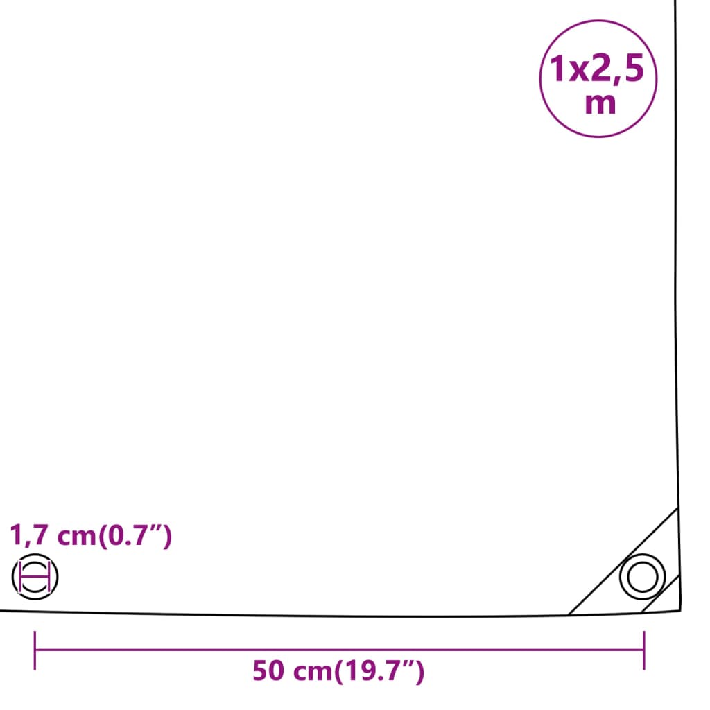 Dekzeil 650 g/m² 1x2,5 m groen is nu te koop bij PeponiXL, paradijselijk wonen!
