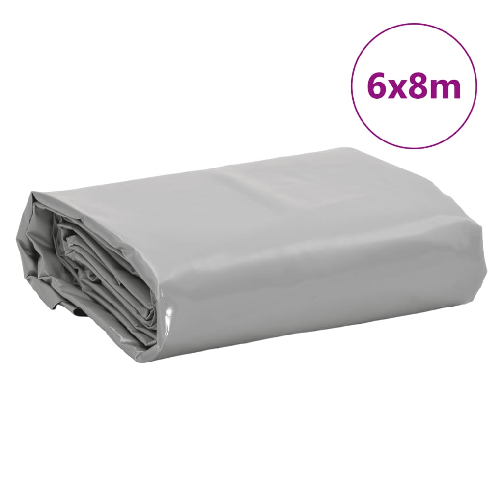 Dekzeil 650 g/m² 6x8 m grijs is nu te koop bij PeponiXL, paradijselijk wonen!