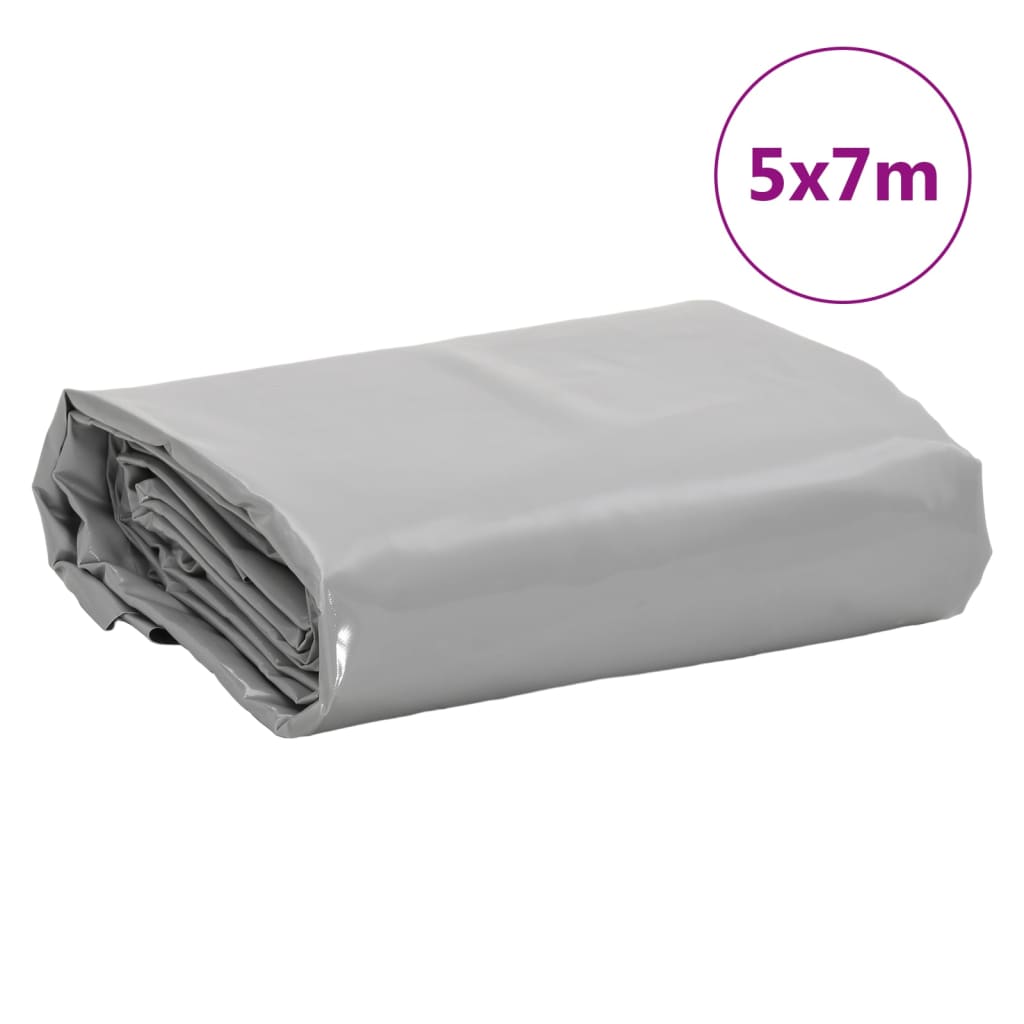 Dekzeil 650 g/m² 5x7 m grijs is nu te koop bij PeponiXL, paradijselijk wonen!