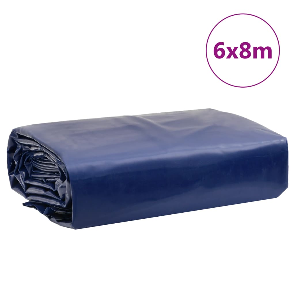Dekzeil 650 g/m² 6x8 m blauw is nu te koop bij PeponiXL, paradijselijk wonen!