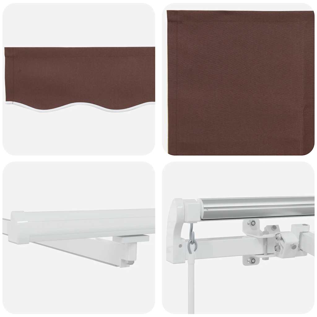 Luifel handmatig uittrekbaar met LED's 300x250 cm bruin is nu te koop bij PeponiXL, paradijselijk wonen!