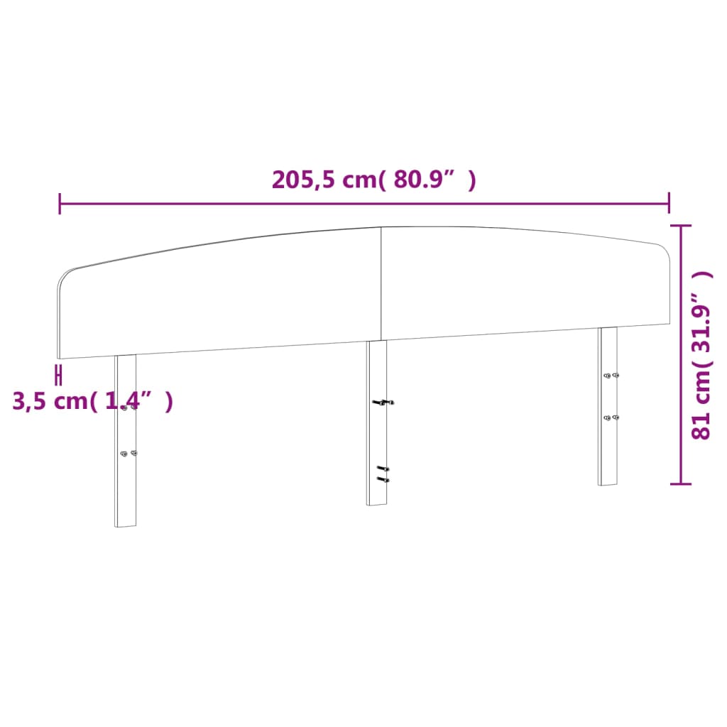 Hoofdbord 200 cm massief grenenhout is nu te koop bij PeponiXL, paradijselijk wonen!