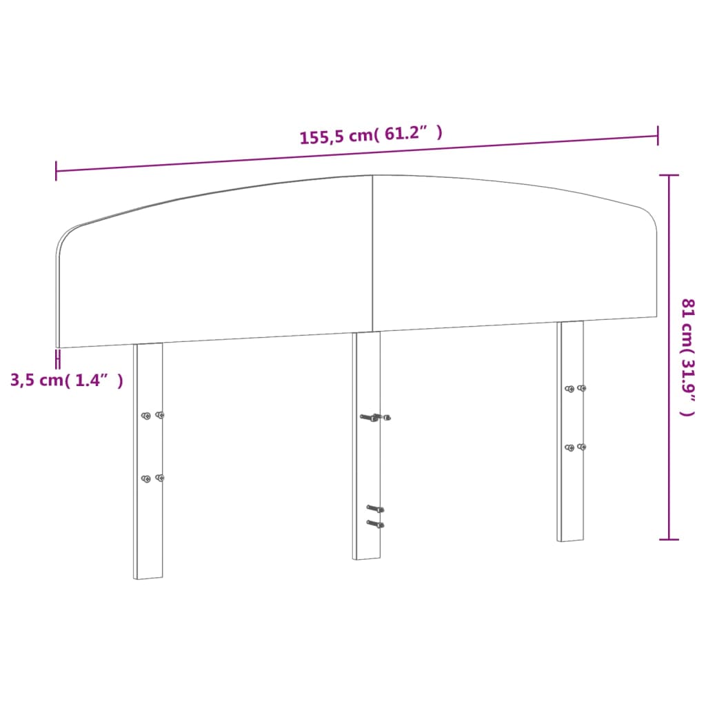 Hoofdbord 150 cm massief grenenhout wasbruin is nu te koop bij PeponiXL, paradijselijk wonen!