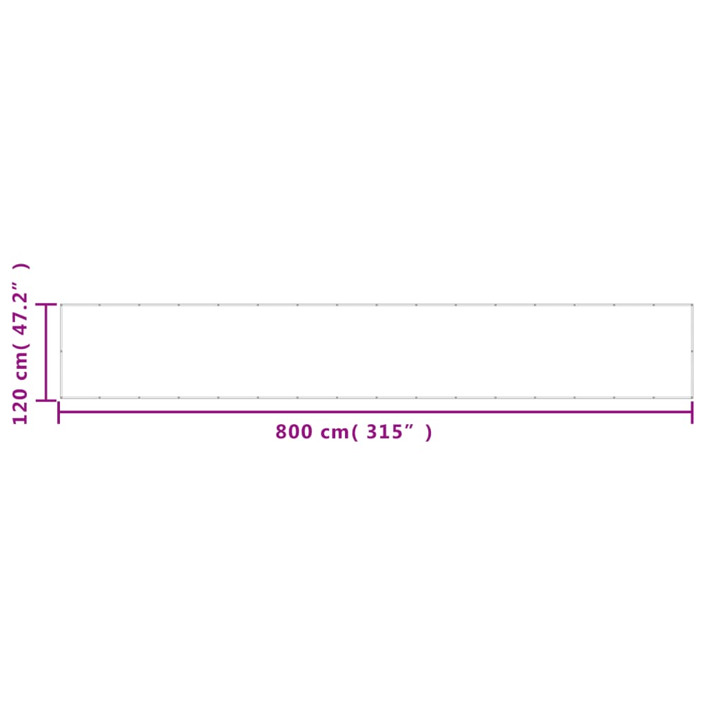 Balkonscherm 120x800 cm 100% oxford polyester lichtgrijs is nu te koop bij PeponiXL, paradijselijk wonen!