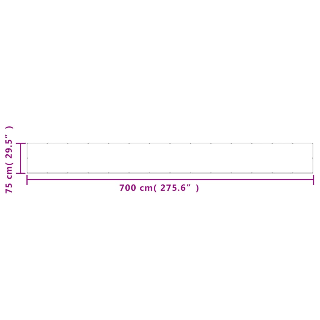 Balkonscherm 75x700 cm 100% oxford polyester zandkleurig is nu te koop bij PeponiXL, paradijselijk wonen!