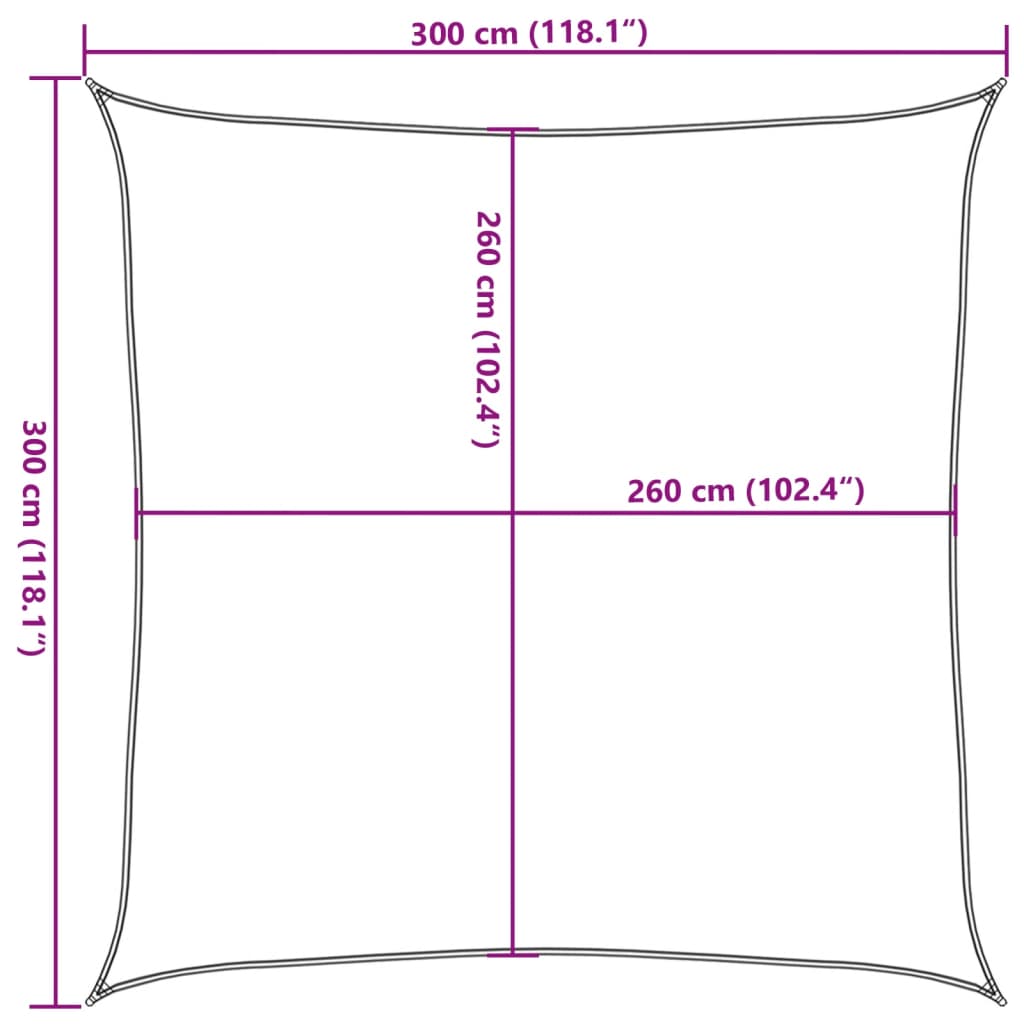 Zonnezeil 3x3 m 100% polyester oxford zandkleurig is nu te koop bij PeponiXL, paradijselijk wonen!