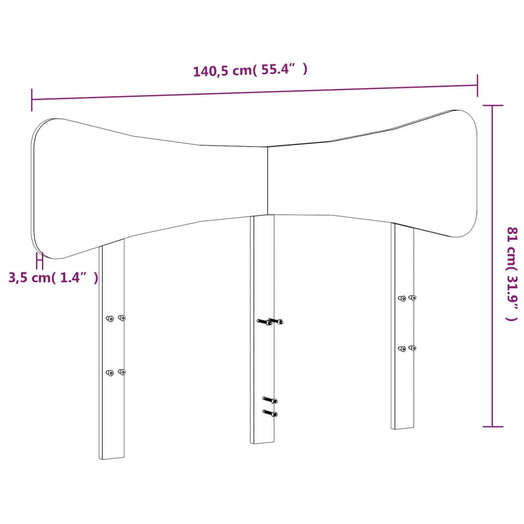 Hoofdbord 135 cm massief grenenhout wasbruin is nu te koop bij PeponiXL, paradijselijk wonen!