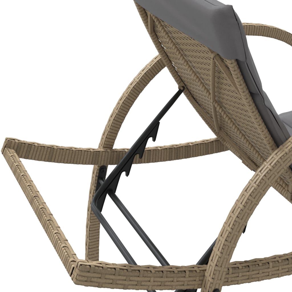 Ligstoelen 2 st met tafel poly rattan beige is nu te koop bij PeponiXL, paradijselijk wonen!