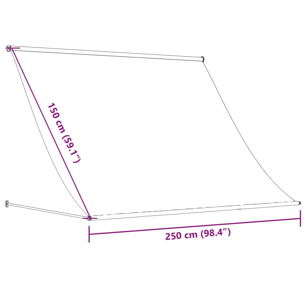 Luifel uittrekbaar 250x150 cm stof en staal crèmekleurig is nu te koop bij PeponiXL, paradijselijk wonen!
